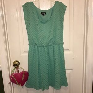 A. Byer turquoise dress